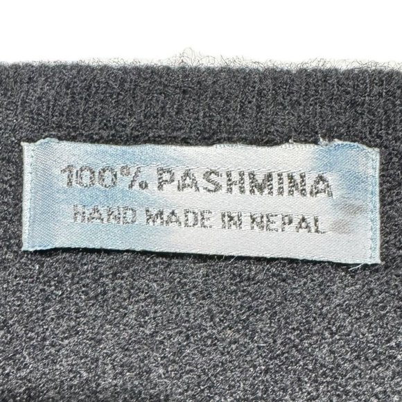 Pashmina Wool Black Cardigan Size Large - Picture 4 of 6